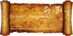 Szitó Zsuzsanna névjegykártya