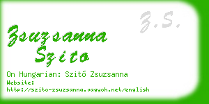 zsuzsanna szito business card